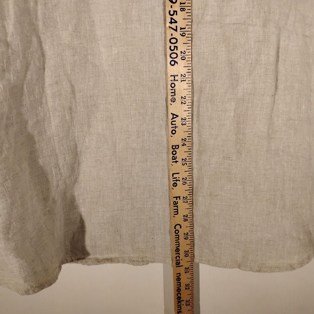 Banana Republic shirt mens XL Xlarge gray 100% linen short sleeve casual standar - Picture 4 of 10